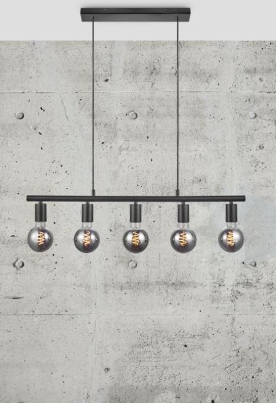 Nordlux Paco 5 Pendelleuchte 80 cm, Schwarz