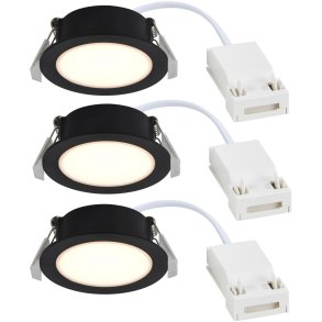 Nordlux Olea Einbauspot 3er Set 8,5 cm, Schwarz