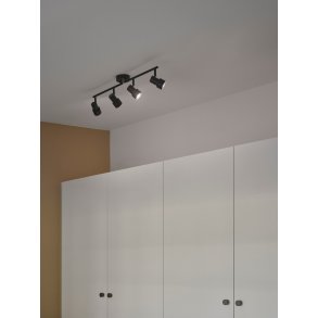 Nordlux Boston Loftlampe m. Fire Spots 71 cm, Sort