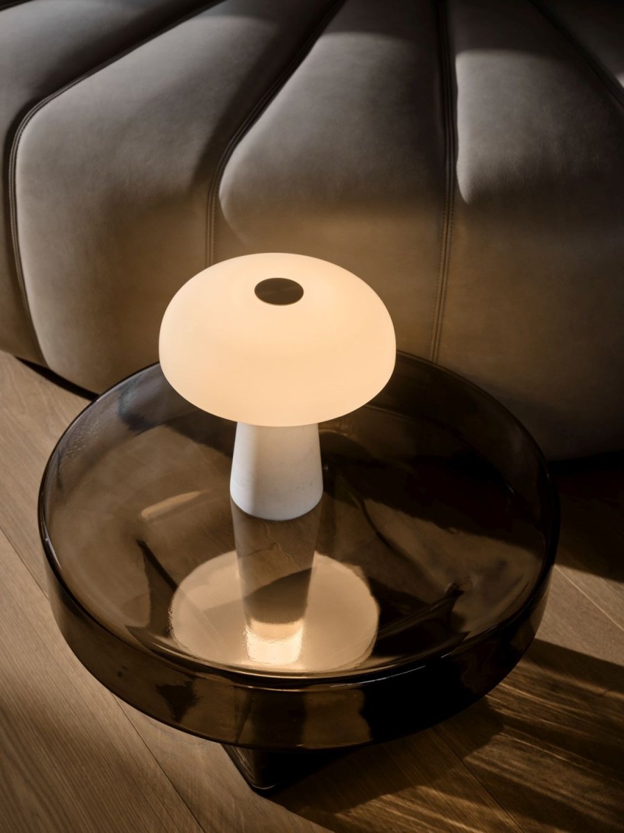 DFTP Glossy Mini Tr�dl�s Bordlampe LED H24 cm, Hvid