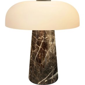 DFTP Glossy Mini Akku-Tischlampe LED H24 cm, Grau/Braun