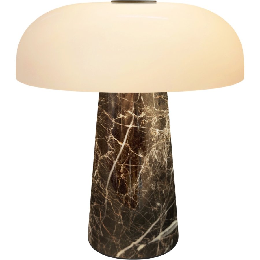 DFTP Glossy Mini Tr�dl�s Bordlampe LED H24 cm, Gr�/Brun