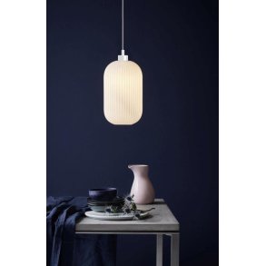 Nordlux Milford Pendel Ø20 cm, Opalhvid