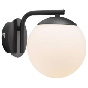 Nordlux Grant Væglampe 20,3 cm, Opalhvid/Sort