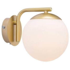 Nordlux Grant Væglampe 20,3 cm, Opalhvid/Messing