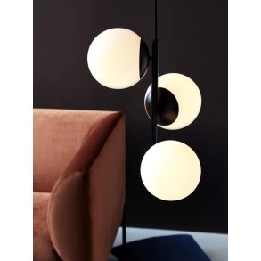 Nordlux Lilly Pendel Ø32 cm, Sort/Opalhvid