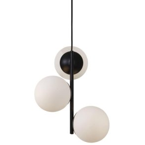 Nordlux Lilly Pendel Ø32 cm, Sort/Opalhvid