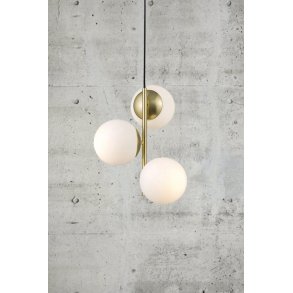 Nordlux Lilly Pendel Ø32 cm, Messing/Opalhvid