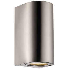 Nordlux Canto Maxi 2 Wandleuchte, Edelstahl