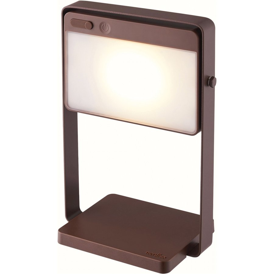 Nordlux Saulio Tr�dl�s Bordlampe Solar H23,5 cm, Brun