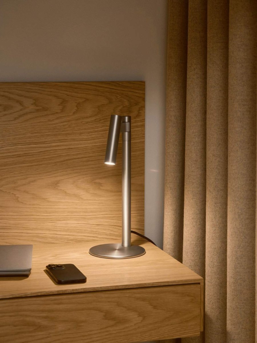 DFTP Makoto Bordlampe H37 cm, Satin Krom