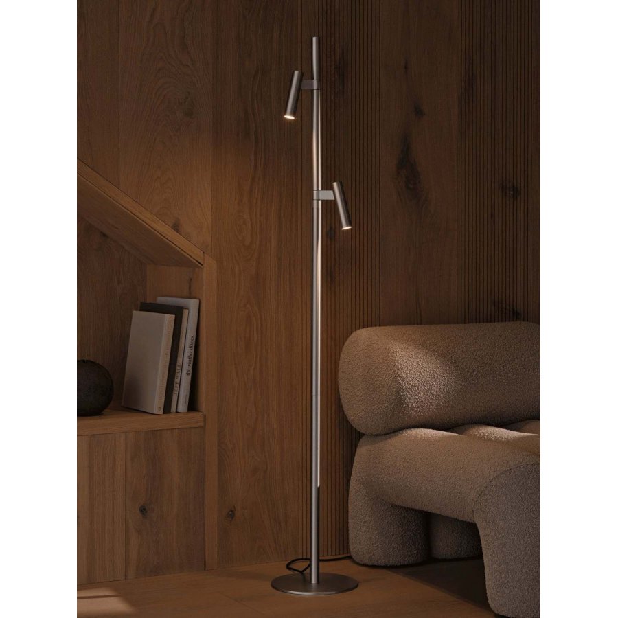 DFTP Makoto Gulvlampe H150 cm, Satin Krom