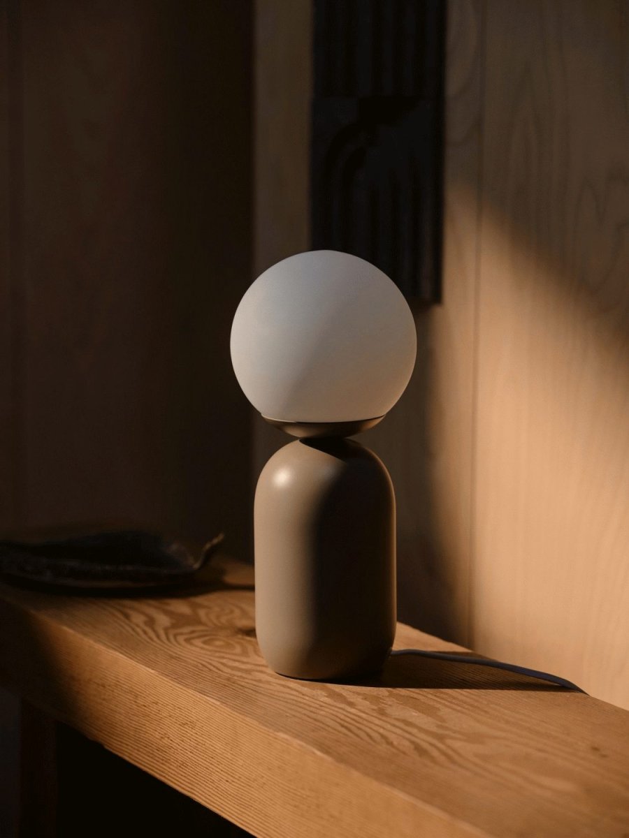 Nordlux Notti Bordlampe H34,5 cm, Lysebrun