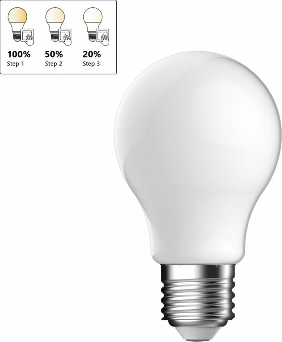Energetic A60 Birne E27 4,9W/806lm 3 Step, Milky