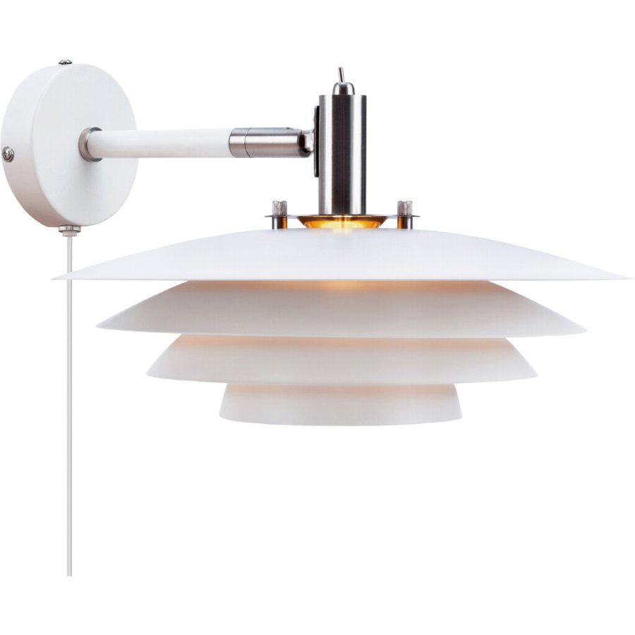 Nordlux Bretagne Vglampe 18,8 cm, Hvid