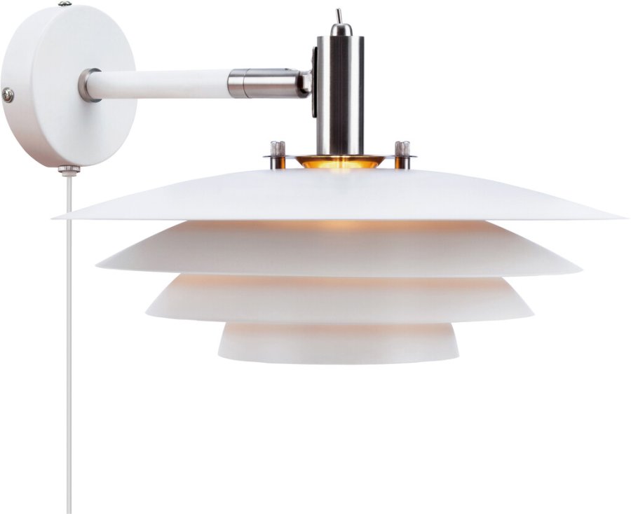 Nordlux Bretagne Vglampe 18,8 cm, Hvid