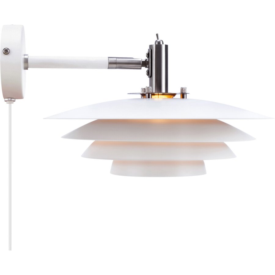Nordlux Bretagne Vglampe 18,8 cm, Hvid