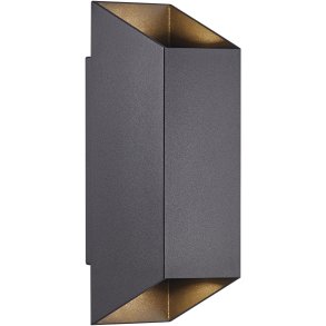 Nordlux Nico Square 22 Væglampe 23,5 cm, Sort