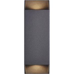 Nordlux Nico Square 22 Væglampe 23,5 cm, Sort