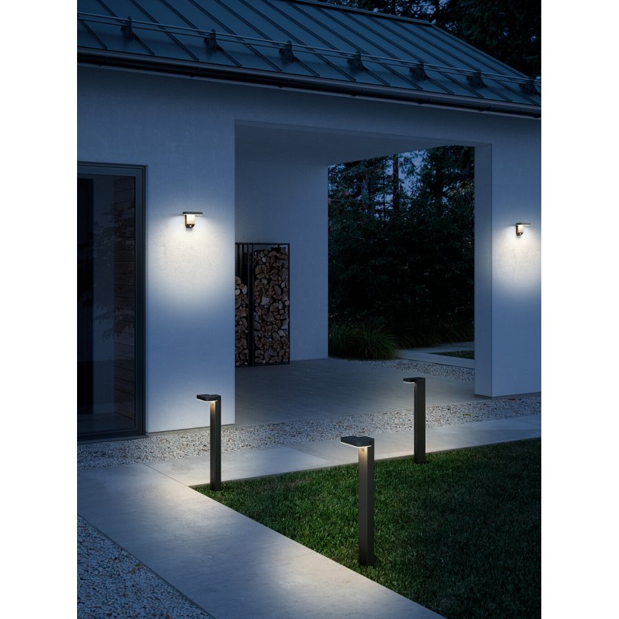 Nordlux Rica Square Solarleuchte mit Sensor LED H60 cm, Schwarz