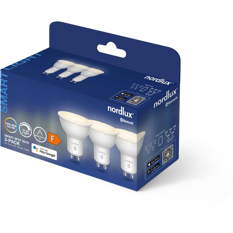 Nordlux Smart Glhbirne 3er Set GU10 4,8W Dimmbar, Klar