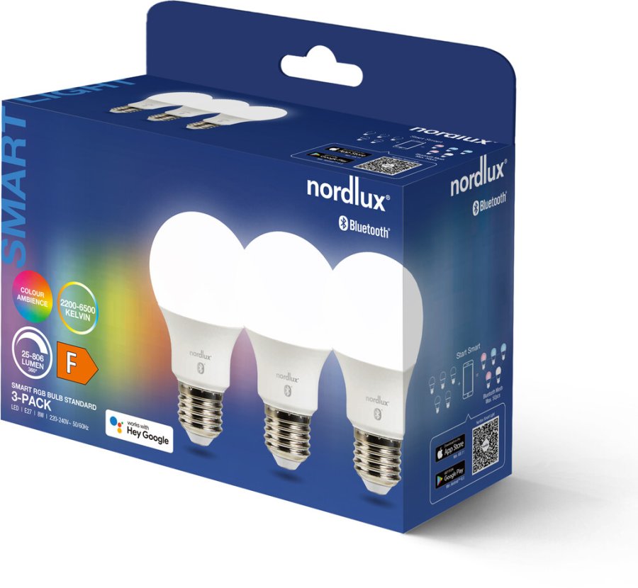 Nordlux Smart Colour Glhbirne 3er Set E27 8W dimmbar, Mattiert