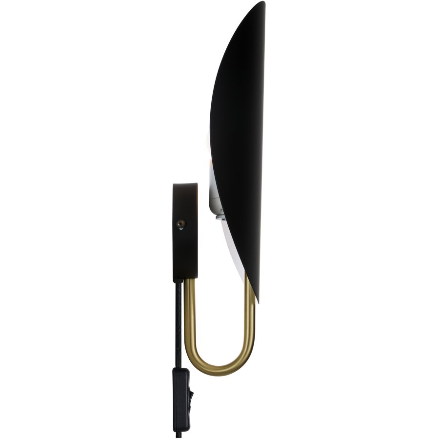 DFTP Spargo Wandleuchte 32 cm, Schwarz/Messing