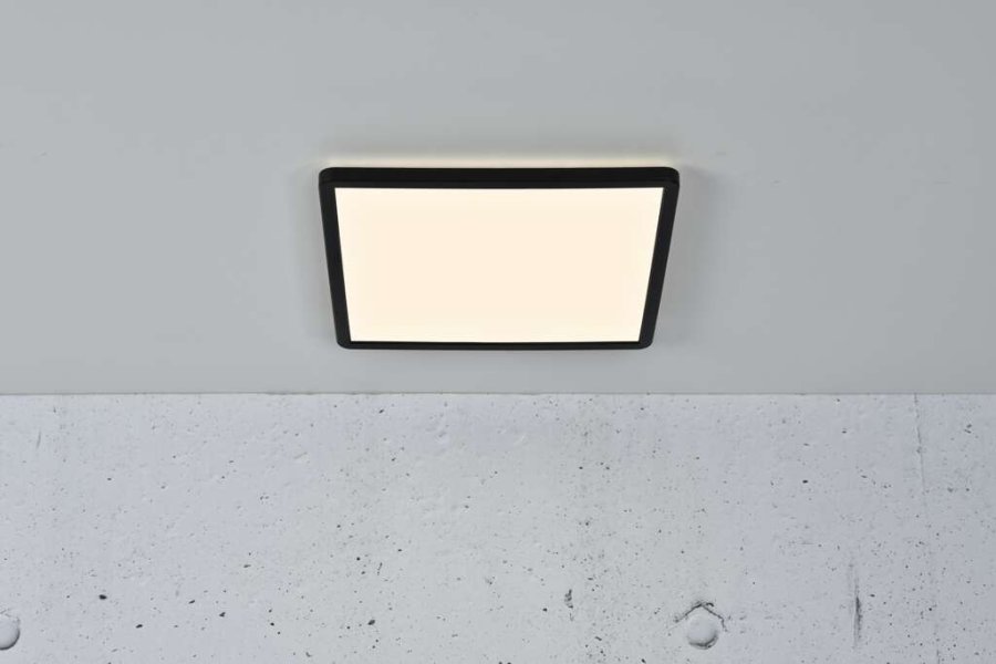 Nordlux Oja 29 Square Deckenleuchte LED 3 Step 3000/4000K 29,4 cm, Schwarz