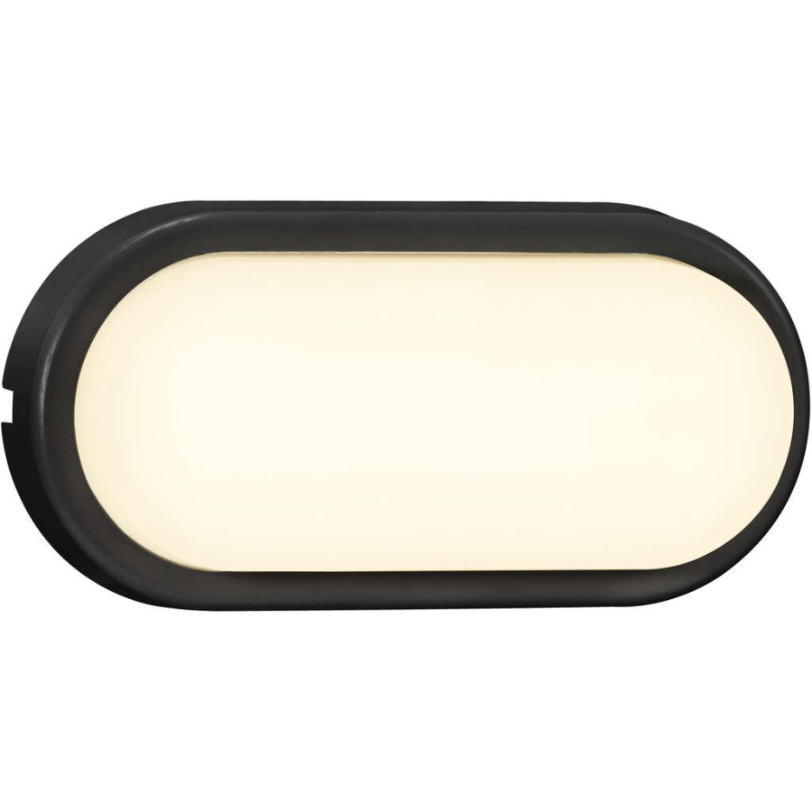 Nordlux Cuba Energy Ovale Wandleuchte LED 20,5 cm, Schwarz