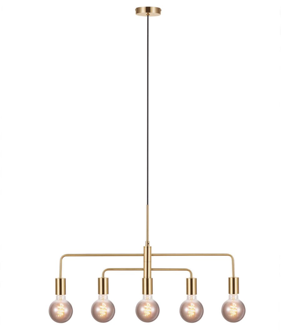 Nordlux Gloom 5-Spot Pendelleuchte 74 cm, Messing