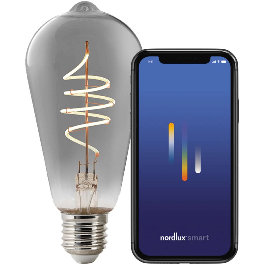 Nordlux Smart ST64 Glhbirne E27 100 lm/4,7W, Rauchfarben