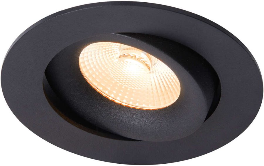 Nordlux Aliki Einbaustrahler LED Dimmbar 9,6 cm, Schwarz