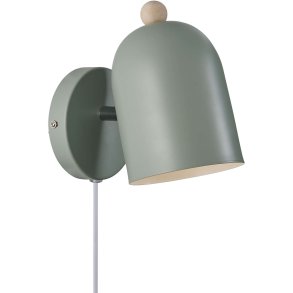 Nordlux Gaston Væglampe 19,5 cm, Støvet Grøn