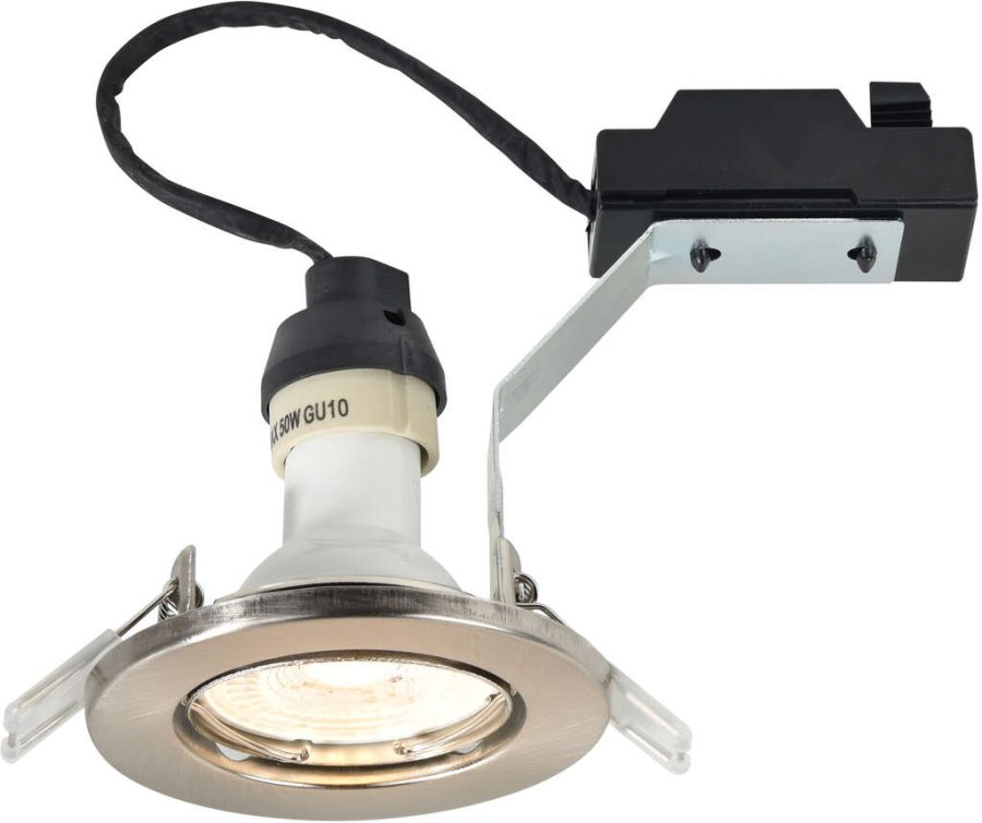 Nordlux Canis Indbygningsspot LED 3 stk. 8,5 cm, Brstet Nikkel