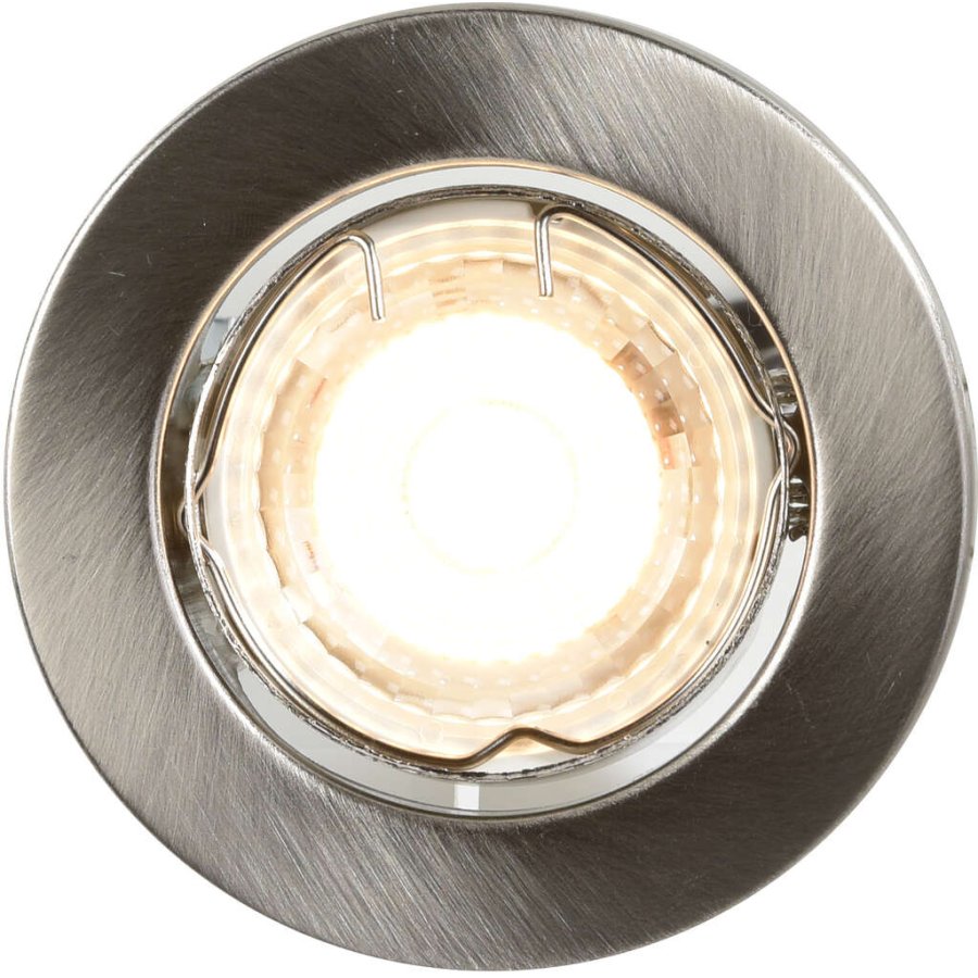 Nordlux Canis Indbygningsspot LED 3 stk. 8,5 cm, Brstet Nikkel
