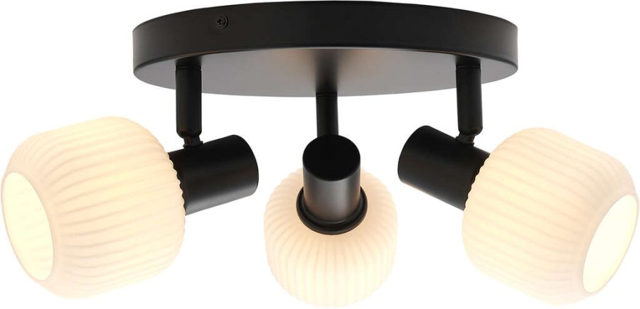 Nordlux Milford Mini 3-Rail Loftlampe 25 cm, Sort