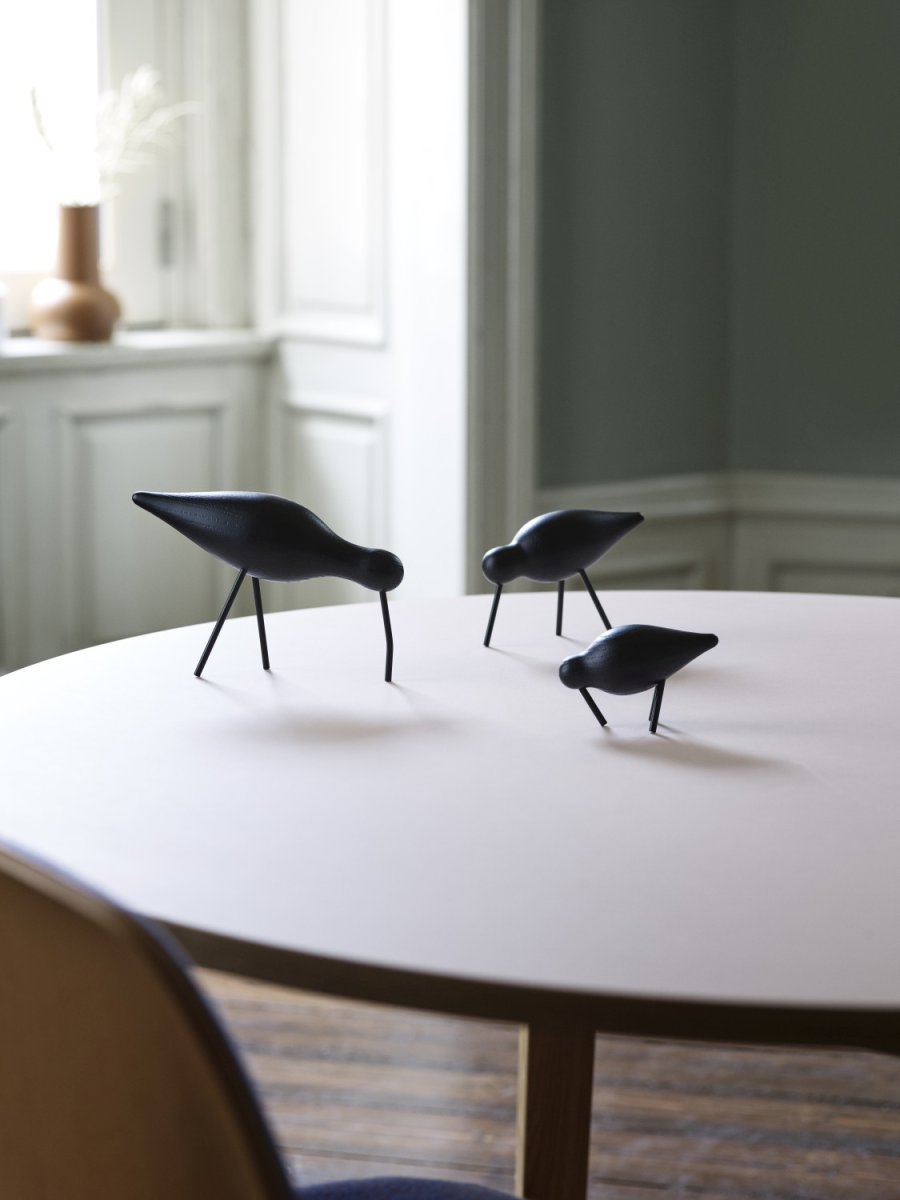 Normann Copenhagen Shorebird H14 cm, Sort