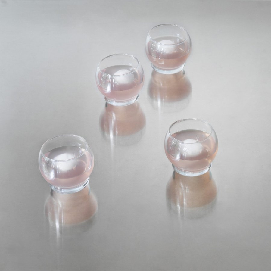 Normann Copenhagen Rocking Waterglas 4-delige set 25 cl, Duidelijk