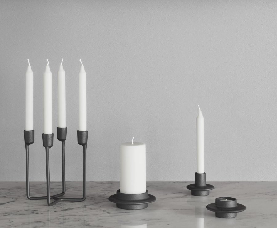 Normann Copenhagen Heima Theelichthouder H4,3 cm, Zwart