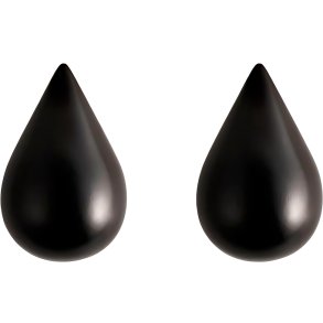 Normann Copenhagen Dropit Haken 2er Set 7,7 cm, Schwarz