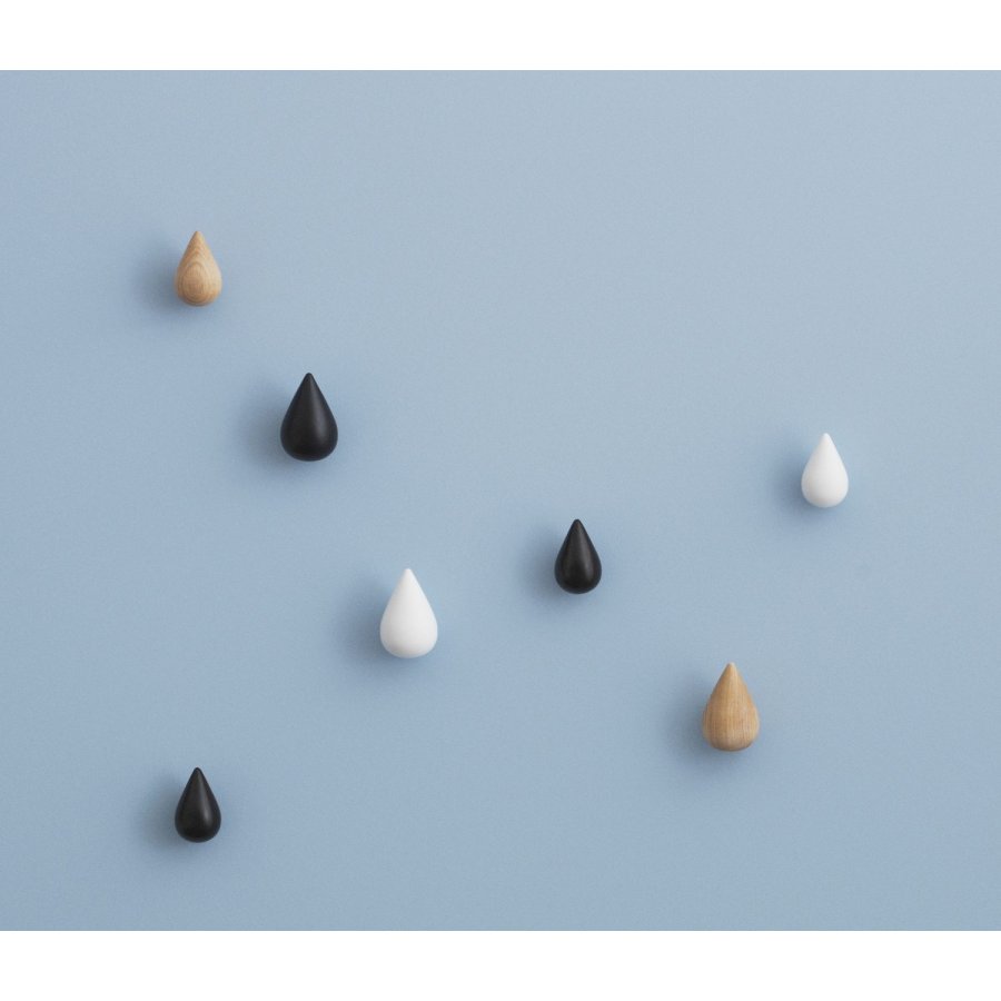 Normann Copenhagen Dropit Haken 2er Set 7,7 cm, Schwarz