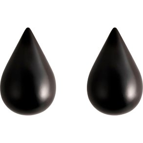 Normann Copenhagen Dropit Haken 2er Set 9,3 cm, Schwarz