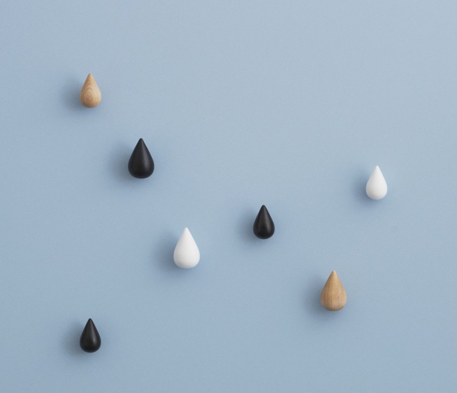 Normann Copenhagen Dropit Haken 2er Set 9,3 cm, Schwarz