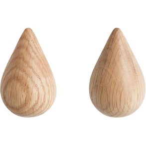 Normann Copenhagen Dropit Haken 2er Set 7,7 cm, Eiche