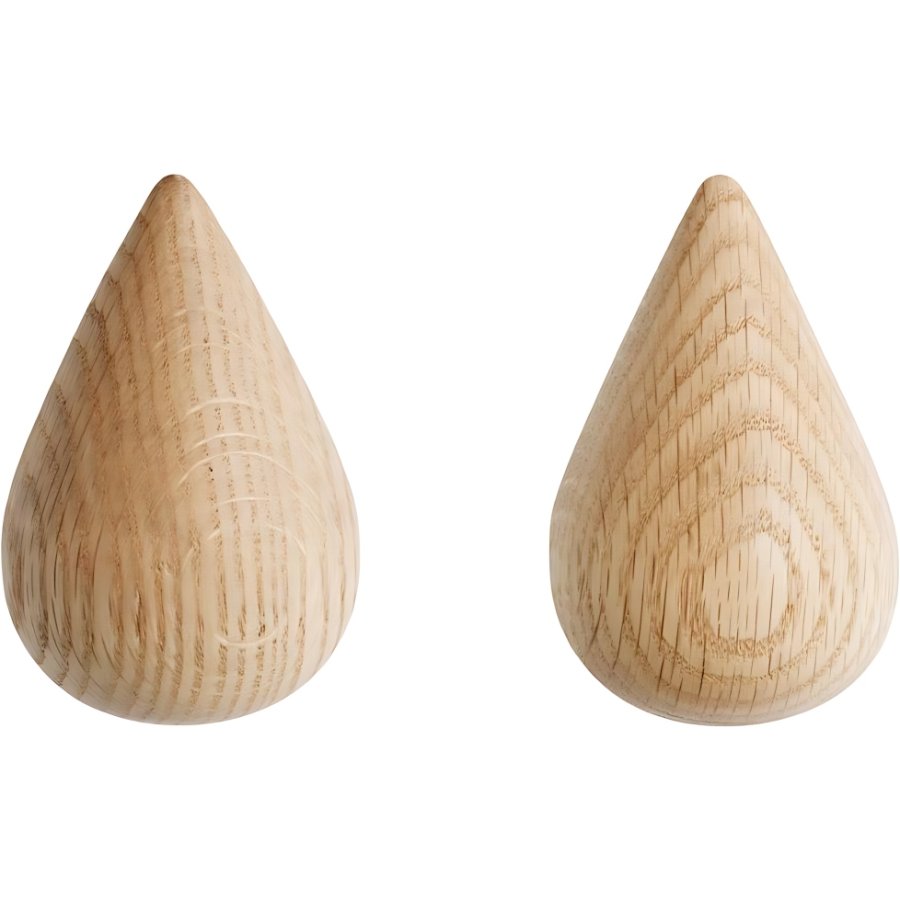 Normann Copenhagen Dropit Haken 2er Set 9,3 cm, Eiche