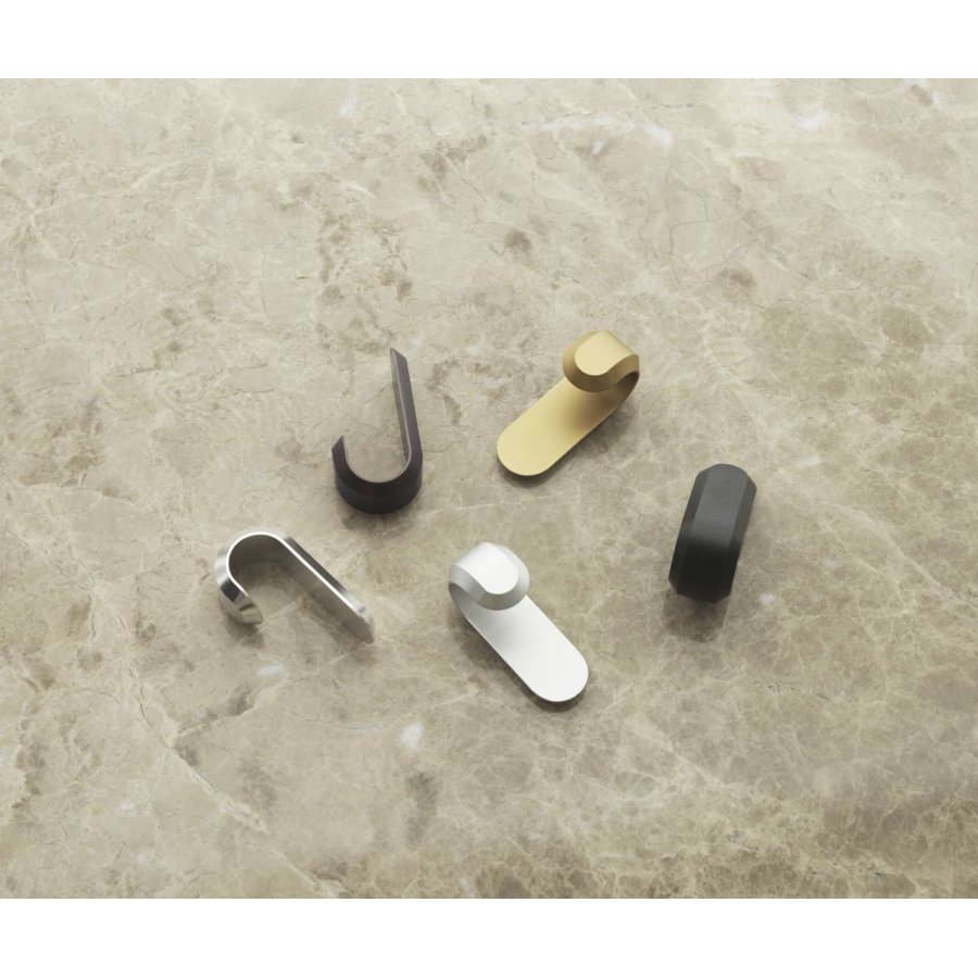 Normann Copenhagen Curve Mini Haken 2er Set 5,8 cm, Mattschwarz