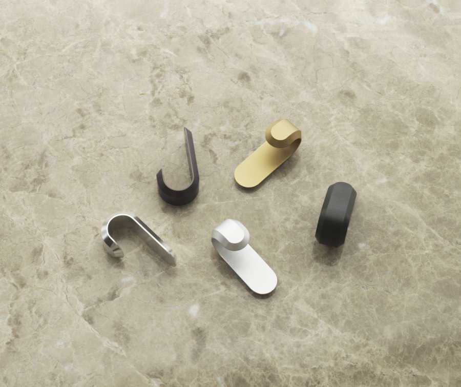 Normann Copenhagen Curve Mini Haken 2er Set 5,8 cm, Mattschwarz