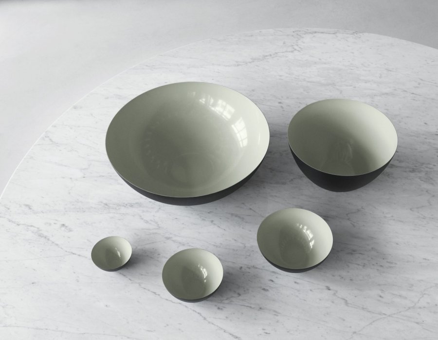 Normann Copenhagen Krenit Sk�l �25 cm, St�vet gr�n