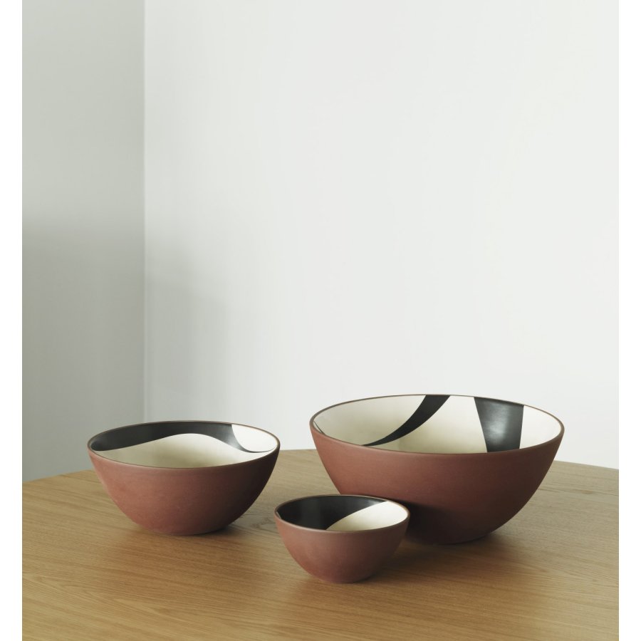 Normann Copenhagen Line Sk�l �23 cm, Sort/Creme