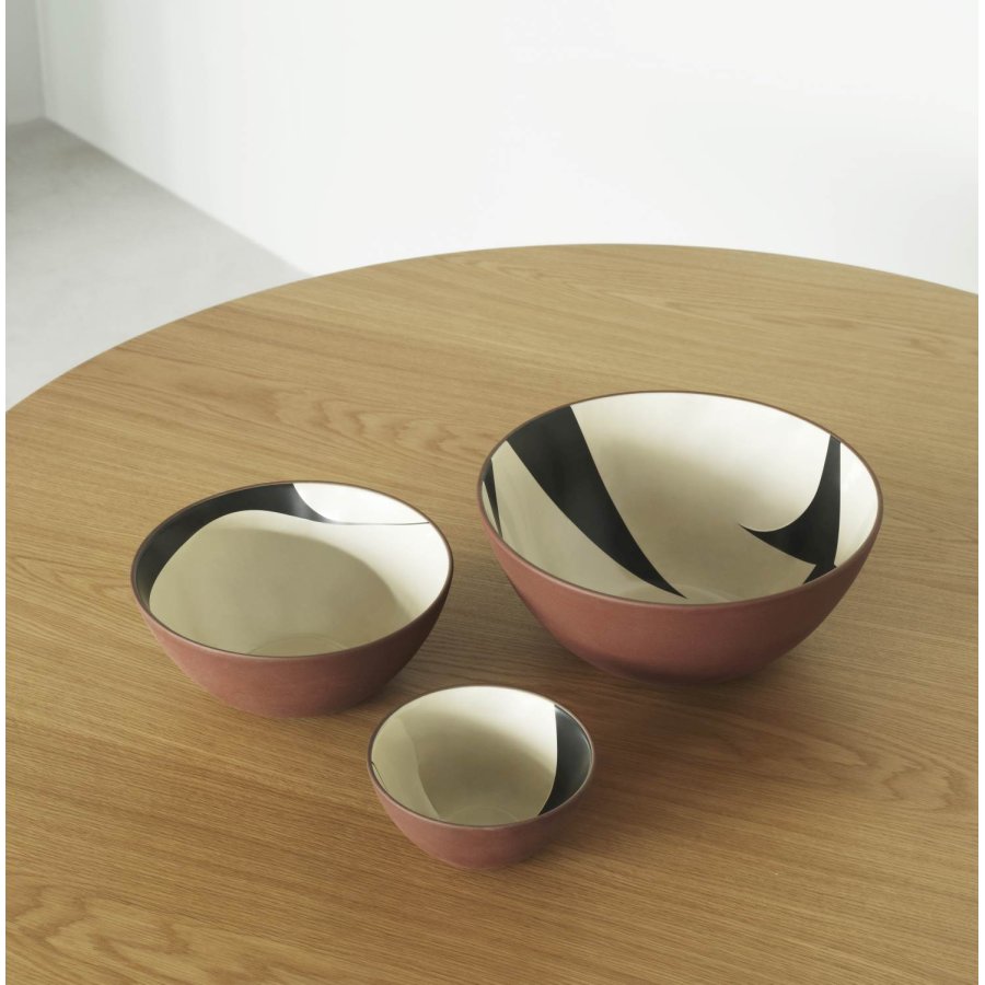 Normann Copenhagen Line Sk�l �15 cm, Sort/Creme